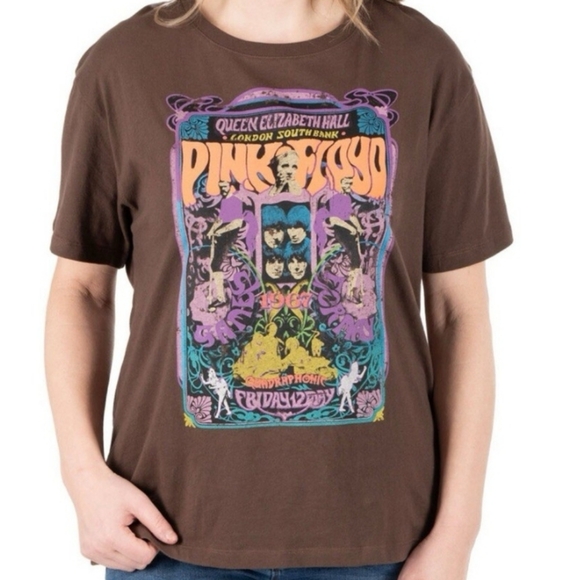 PINK FLOYD Lisensed Band Tee  Cotton Brown Shirt Size XXL - Picture 1 of 7